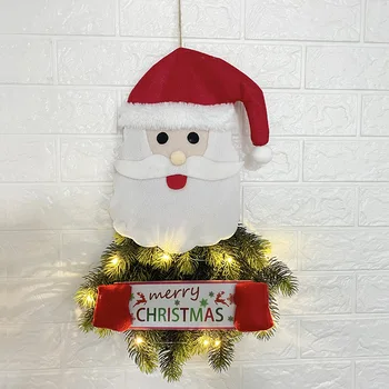 Рождественские украшения Jinqing Рождественские подвески Украшение дома с подсветкой старик снеговик Подвески в виде рождественского венка