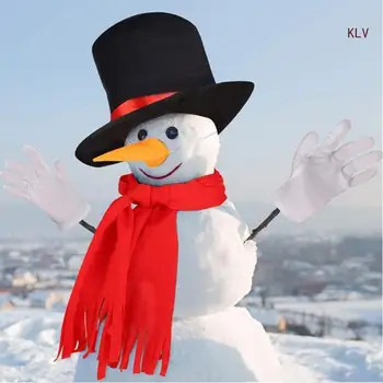 Рождественские шляпы со снеговиками, Головной убор, Аксессуары для вечеринки, косплей, костюм снеговика, Забавная шляпа и нос для снеговика