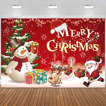 Рождественский Снеговик Фоновая Ткань Веселые Рождественские Украшения для Дома 2023 Navidad Ноэль Керст Рождественские Подарки Декор Новый Год 2024