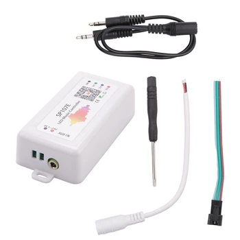 Светодиодный контроллер SP107E Bluetooth Smart APP WS2811/2812B с затемнением полосы света, светодиодный музыкальный контроллер