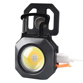 Светодиодный портативный фонарик Мини Брелок Фонарик Рабочий Фонарь USB Перезаряжаемый для кемпинга на открытом воздухе COB Light Прикуриватель