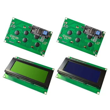 Сине-зеленый ЖК-дисплей 2004 года выпуска с модулем ЖК-дисплея IIC 20x4, контроллером HD44780, синей подсветкой экрана для arduino
