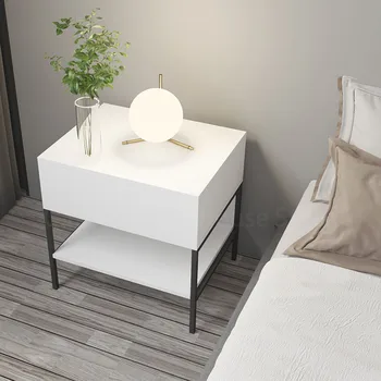 Скандинавские тумбочки, современный минималистичный прикроватный столик, Легкие Роскошные тумбочки для хранения мебели в спальне, Прикроватные тумбочки