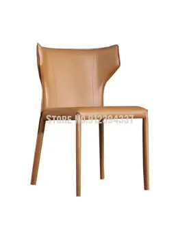 Скандинавский обеденный стул домашний стул со спинкой современный минималистичный итальянский ресторанный стул обеденное седло кожаное легкое роскошное обеденное