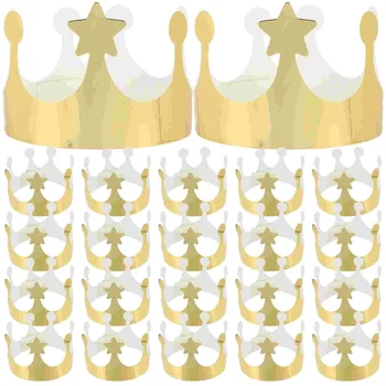 Складная шляпа с короной, реквизит для дня рождения, Короны, Праздничные шляпы, блестящая одежда для девочек и малышей