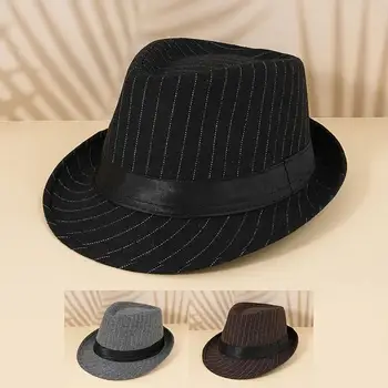 Стильная ковбойская шляпа Fedoras из белой нити - элегантная джазовая шляпа-трилби для дышащей защиты от солнца