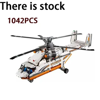 Тяжелый транспортный вертолет серии Tech Technic серии 42052 с мотором В сборе, Игрушечные строительные блоки, детские развивающие игрушки