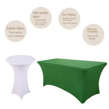 Уникальное покрытие стола Однотонная износостойкая эластичная скатерть, устойчивая к морщинам, моющаяся скатерть
