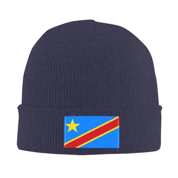 Флаг Конго, Киншаса, Заир, Вязаная шапка, шапочки, осенне-зимние шапки, теплая акриловая кепка в стиле хип-хоп Для мужчин и женщин