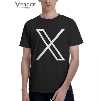 Футболка с логотипом Twitter X, хлопковые футболки высокого качества, Уникальная одежда, Мужская Женская футболка, Идея подарка